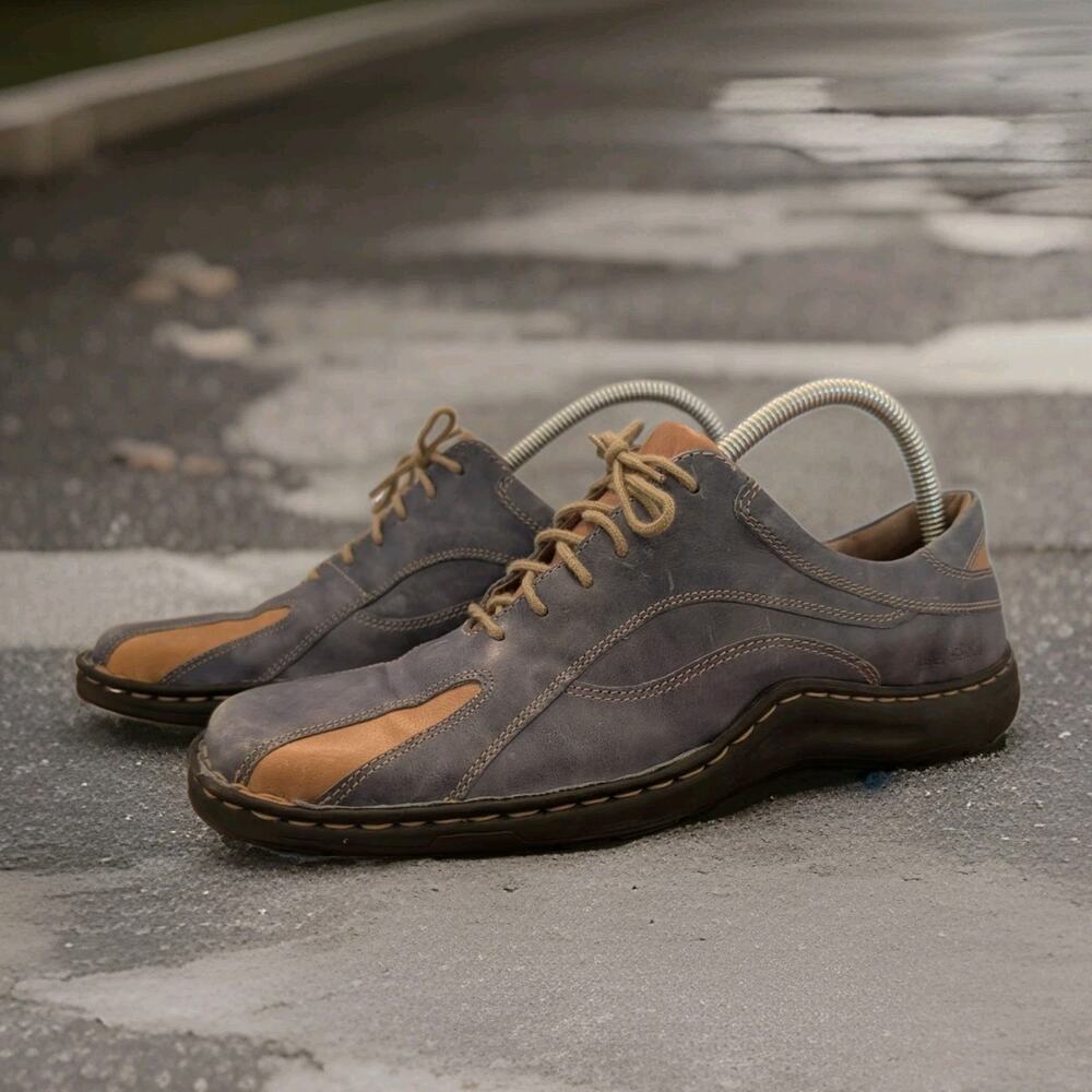 Josef Seibel Caspian Blue Leather Lace Up Comfort Oxfords Women EU 41 US 10-10.5